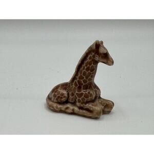 Vintage Wade Whimsies Giraffe Figurine England Whimsy Animal Safari Red Rose Tea